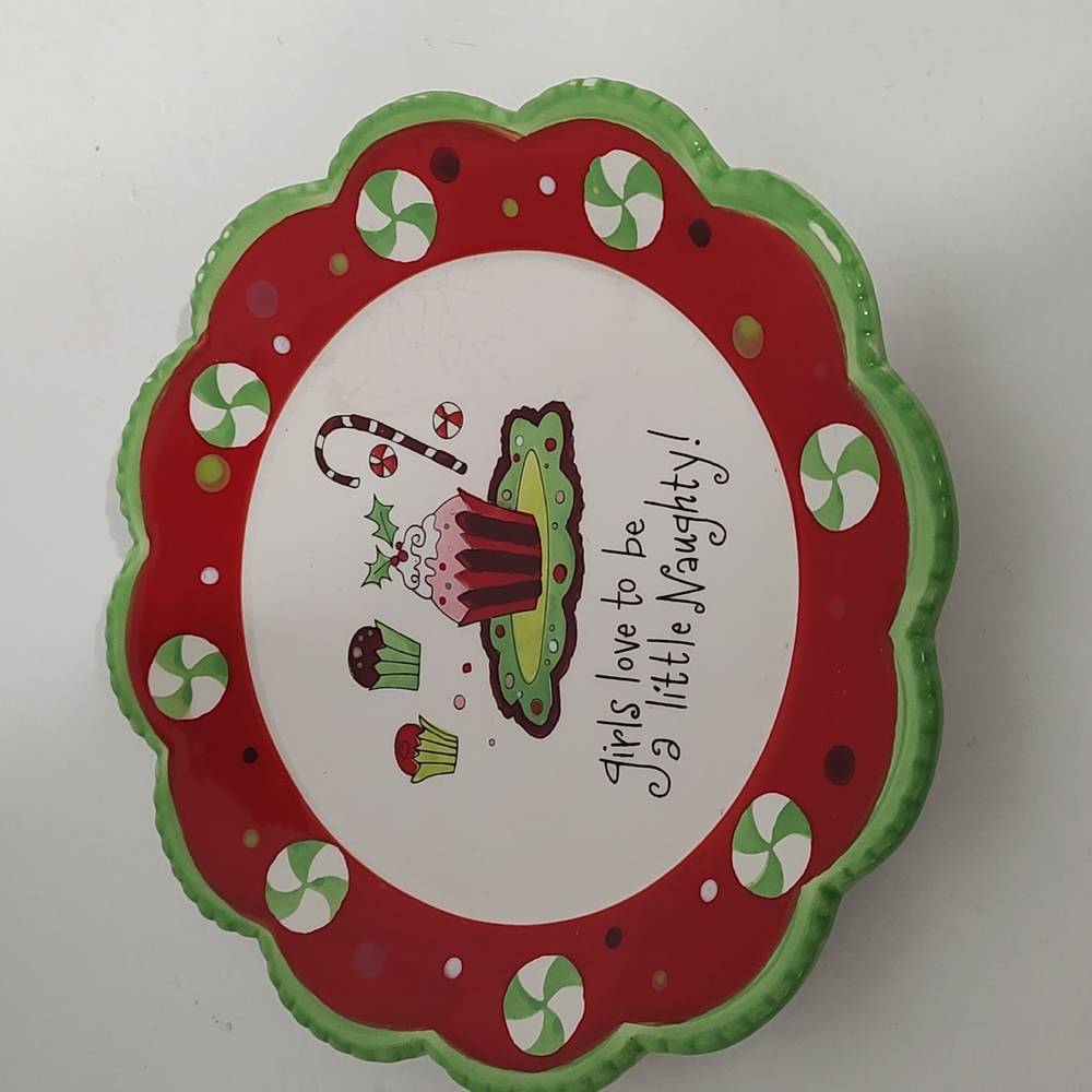 Lori Siebert "Girls Love to be a Little Naughty" Xmas Decorative Plate